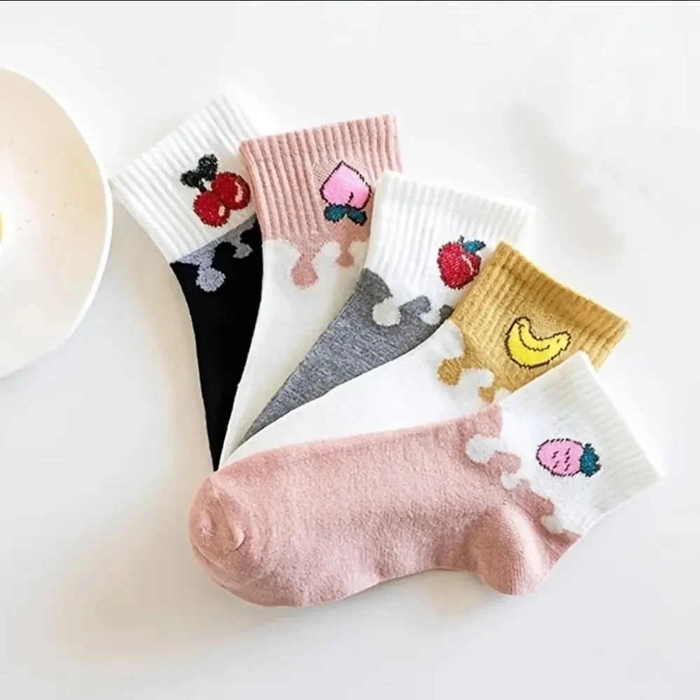 FUN cotton blend fruit ankle sock bundle CHERRY DESIGN